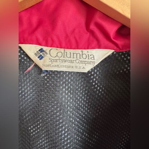 vtg 80s Vintage Columbia Windbreaker Track Jacket Mens M - Picture 8 of 12